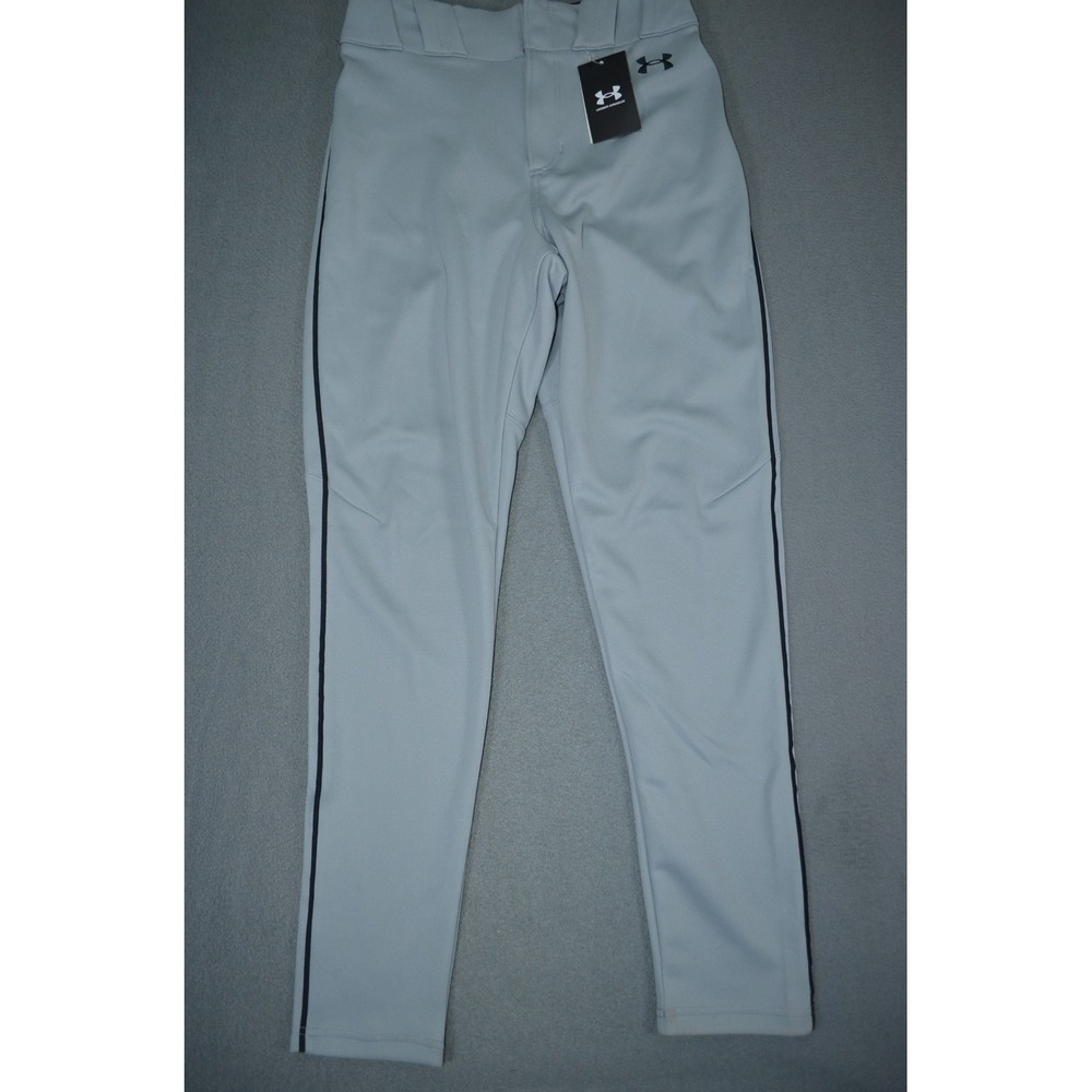 Under Armour Gameday Men's Small Baseball Pants Gray w/ Black Trim New $45